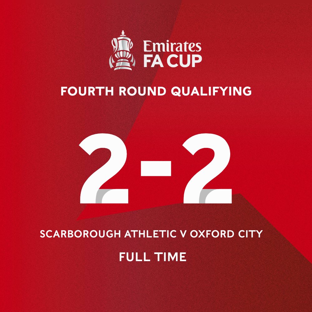 Full-time! 

Canice Carroll salvages a replay for Oxford City. 

#OCFC