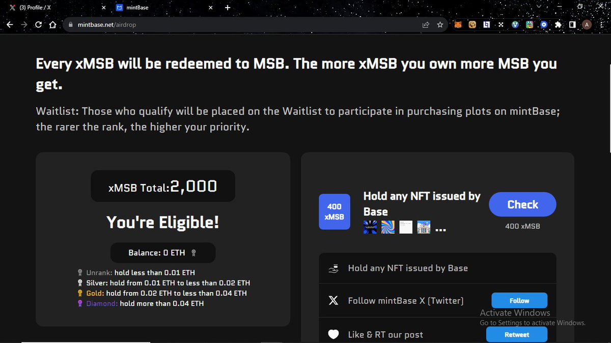 iiamthatguyy's tweet image. I&apos;M eligible for the airdrop from
#10kplots #mintBasse #BuildOnBase #NFT #Airdrop 
Been an avid supporter since day 1, 

Don&apos;t fade the Base ecosystem, The potential from being an early supporter is vast and unending.

Take action. GM
@web3wikis