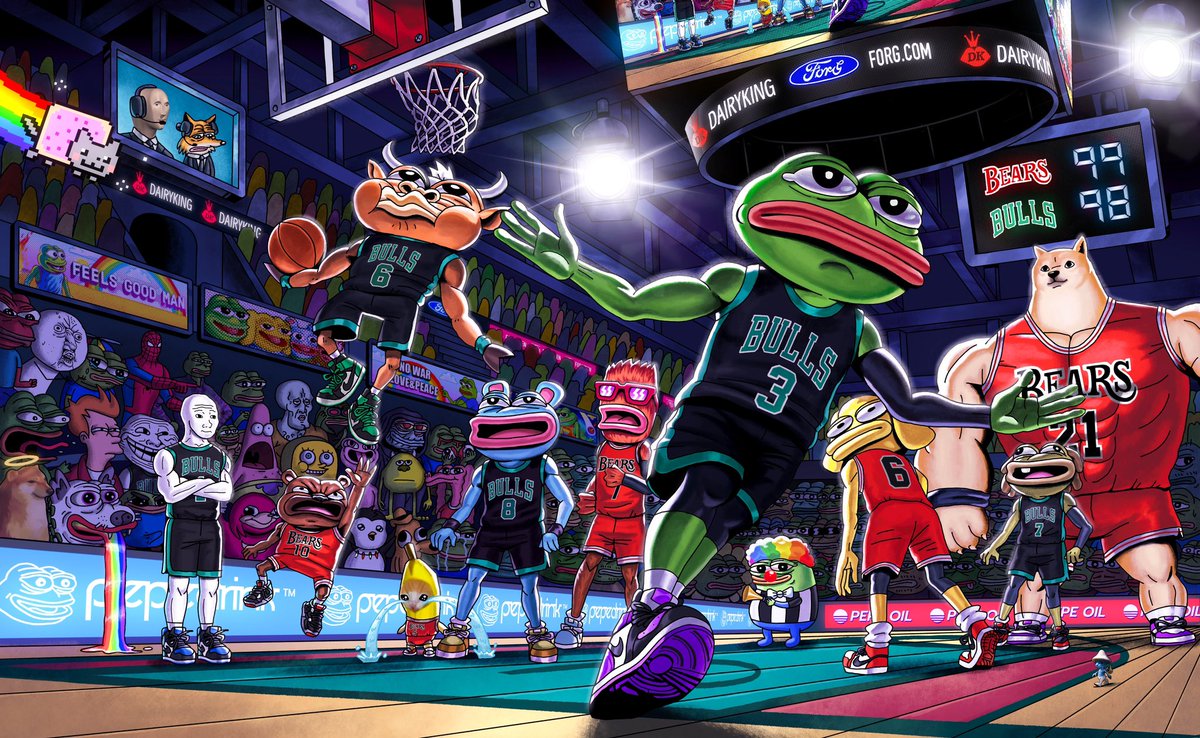 namwcj's tweet photo. “PEPE BULLS DUNK”  on @foundation 

Check it out https://t.co/FbK3F8DgFo

🫲🐸🫱🐮🐻🐱🐶🌈🏀🔴🟢🤩🤯🙉

#pepe #NFTs https://t.co/cMspiGGT5Y
