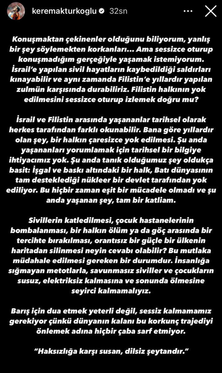 Kerem Aktürkoğlu'nun paylaşımı.