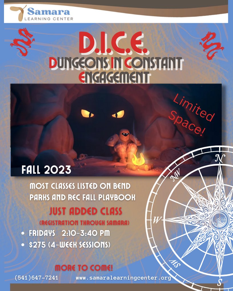 samara_bend_or's tweet photo. Youth develop life skills in language and communication, perspective-taking, self-awareness, empathy, creativity, critical thinking, and problem-solving.  Enroll now!
#BPRDwinterplaybook
#dungeonanddragons
#role-playing https://t.co/dBkMDVDHiX