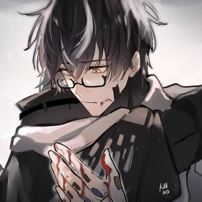 my first noan art. i drew him while watching bilibili streamers' livestream (during his opening beta test lolz) 