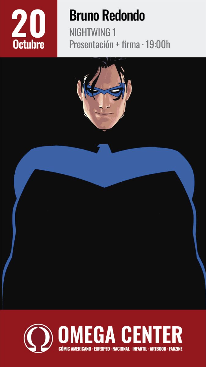 OmegaCenter0's tweet photo. ✍️ El viernes 20 de octubre a las 19:00h estará con nosotros Bruno Redondo presentando NIGHTWING 1: SALTAR A LA LUZ, publicado por @eccediciones.

✉️ Envía un email a eventos@otakucenter.es para más info o reserva tu ejemplar dedicado en nuestra web: 👉 https://t.co/CjnN8RUJ3X https://t.co/yAWjgZEd4l