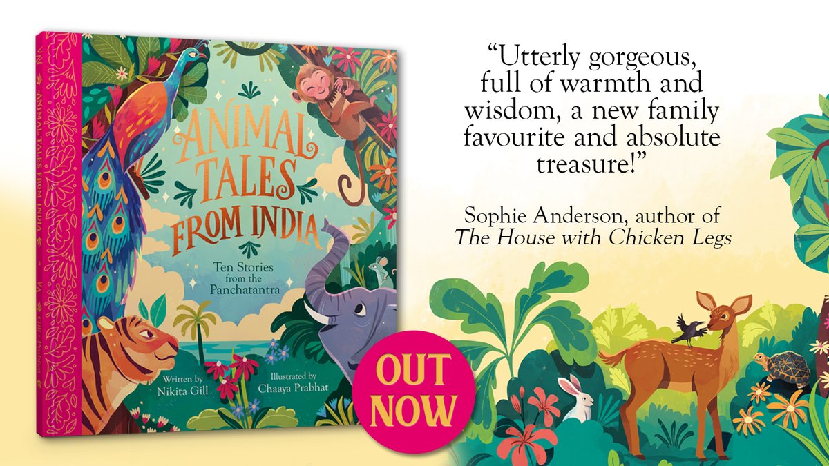 What an absolutely beautiful review from @sophieinspace, author of The House with Chicken Legs, for @nktgill and @chaayaprabhat's #AnimalTales✨ #AnimalTales is a stunningly illustrated gift book of ancient Indian fables. Order your copy here🧡: nosycrow.com/product/animal…