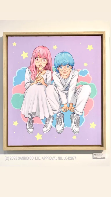 個展作品は全て売約済みとなりましたがサンリオキャラクター「キキララ」をキャンバスに描いた作品はギャラリーのオンラインショップでご購入頂けます。サンリオオフィシャルライセンス商品です。… 