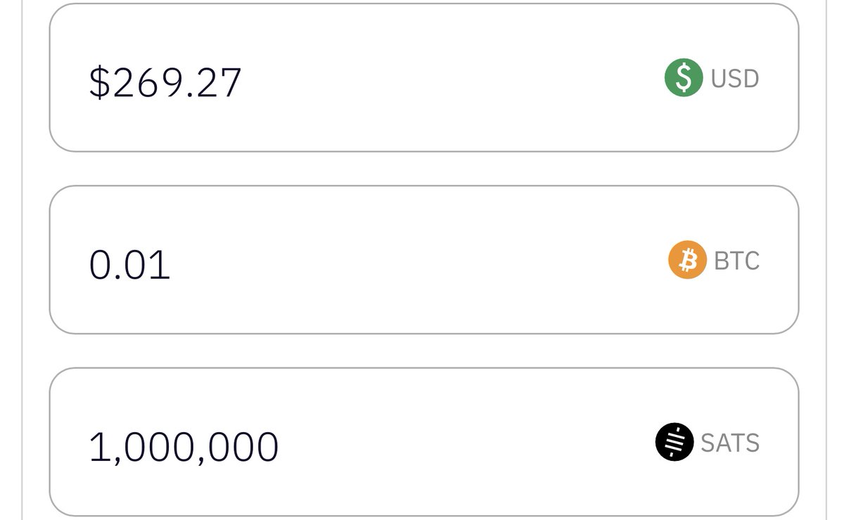 dvharry2020's tweet photo. One million Satoshi costs you about 269 fiat dollars. 

#StackResponsibly https://t.co/vUoq9qUpZj