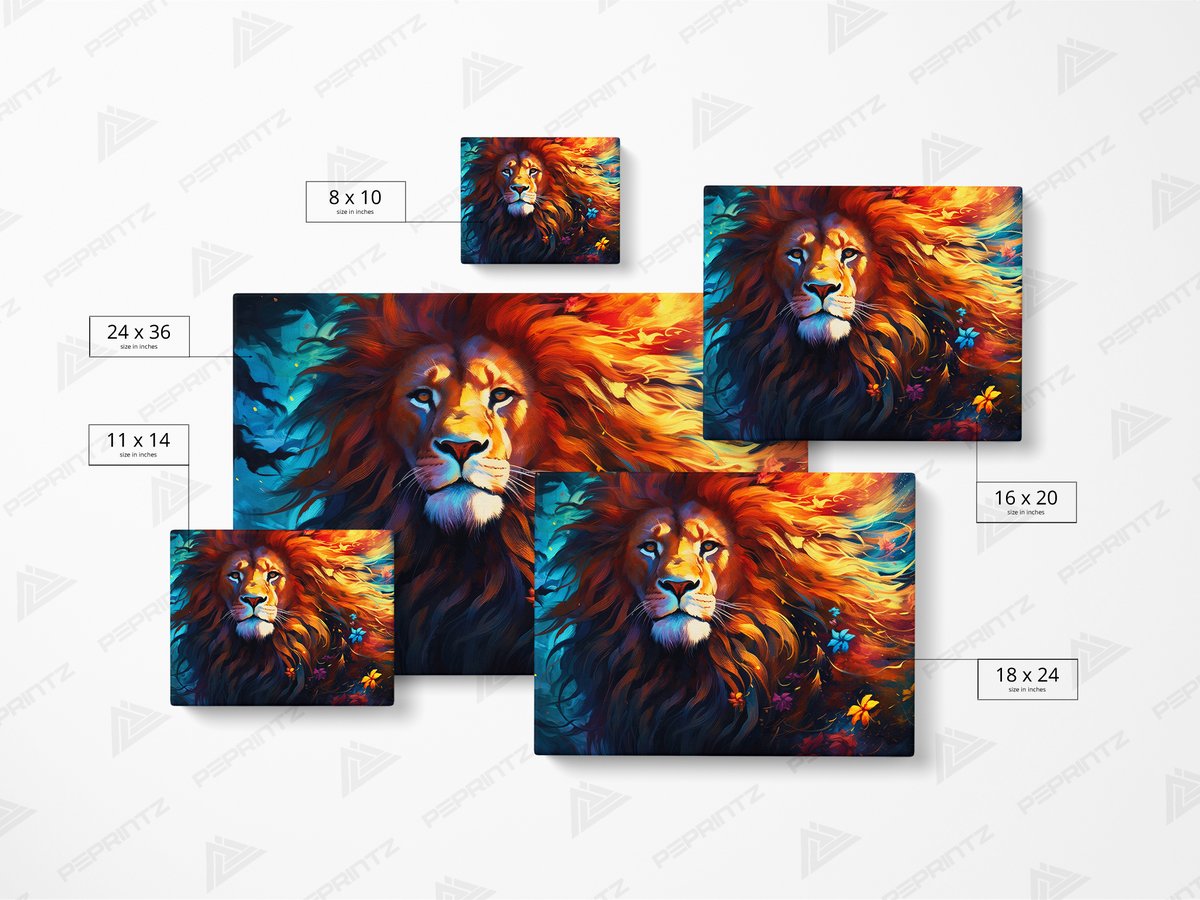 pixelizeedge's tweet photo. Capture the Beauty of a Majestic Lion - Canvas Print Highlighting the Striking Orange Mane by PEPrintz https://t.co/xcdW8zbXLC via @Etsy https://t.co/S3tOQWSkXs