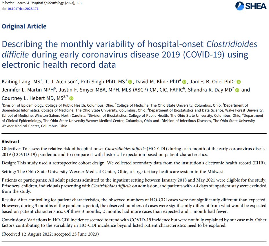 Infection Control & Hospital Epidemiology tweet media