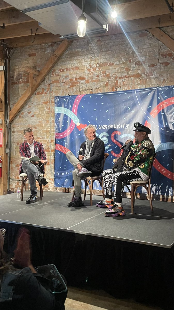 Fluevog's tweet photo. “The music that gets on your nerves? That’s the new music. Follow that.” -@george_clinton 🎶 #FFEST23 https://t.co/7G8G5GvQOy