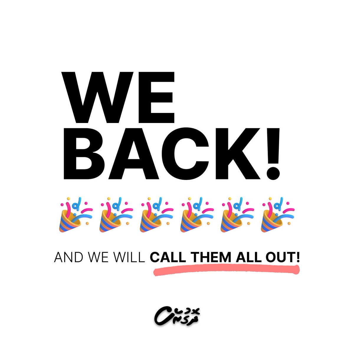 WE BACK!!! 

Someone snitched and reported us to X on election day (wonder why). 🤔

We're back though, and we're going to continue calling out misinformation, lies, and hypocrisy.  

Stay tuned!