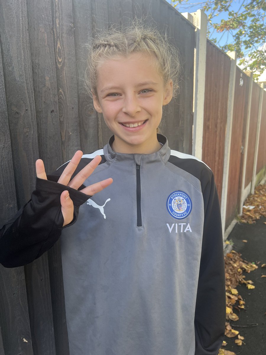 5th game of the season today for <a href="/SCLadiesFC/">Stockport County Ladies</a> U12 and Emmy scored 4, taking her to 11 goals for the season - putting her up as the leagues top scorer, playing a year up - 3 assists in those 5 games as well.

Keep smashing it my girl 💙🤍