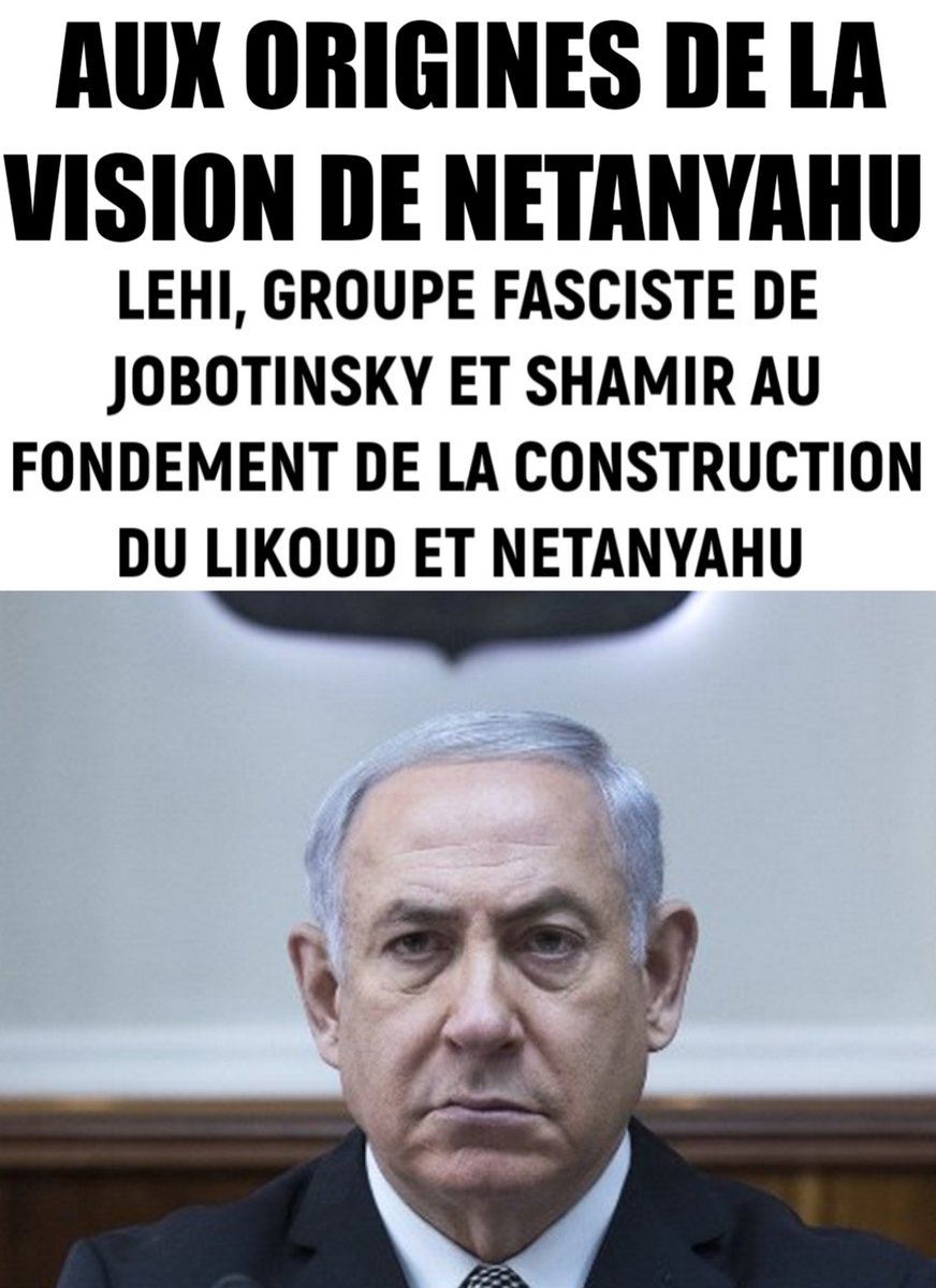 Antoine_Herm's tweet image. Aux origines du Likoud de Nétanyahu, le groupe d'extrême droite Lehi, sensible au fascisme italien et prêt à s'allier à l'Allemagne nazie. Mentor de Nétanyahu, Shamir fut une figure du Lehi, un ancien PM Likoud contre l'existence de la Palestine THREAD 1/25 #FreePalestine #Israel