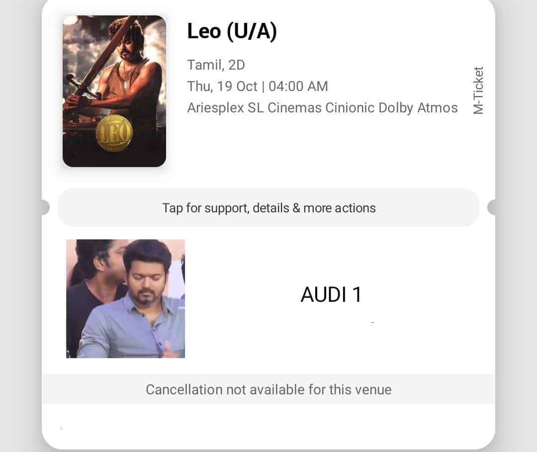 manuthankachy's tweet photo. #BloodySweet #Leo #FDFS @ariesplex #Audi1
#LeoFDFS #LeoFromOctober19 #ThalapathyVijay𓃵 #LokeshKanakaraj #Anirudh https://t.co/A5Pwyl7UeE