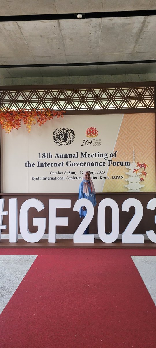 ASMA_AWAD15's tweet photo. It's my appreciate to be part of IGF 2023  kyoto as part #Africa_youth_fellowship 
Thanks #GIZ 
#IGF2023
#internet_we_want
#kyoto https://t.co/HdBcFCNc6y