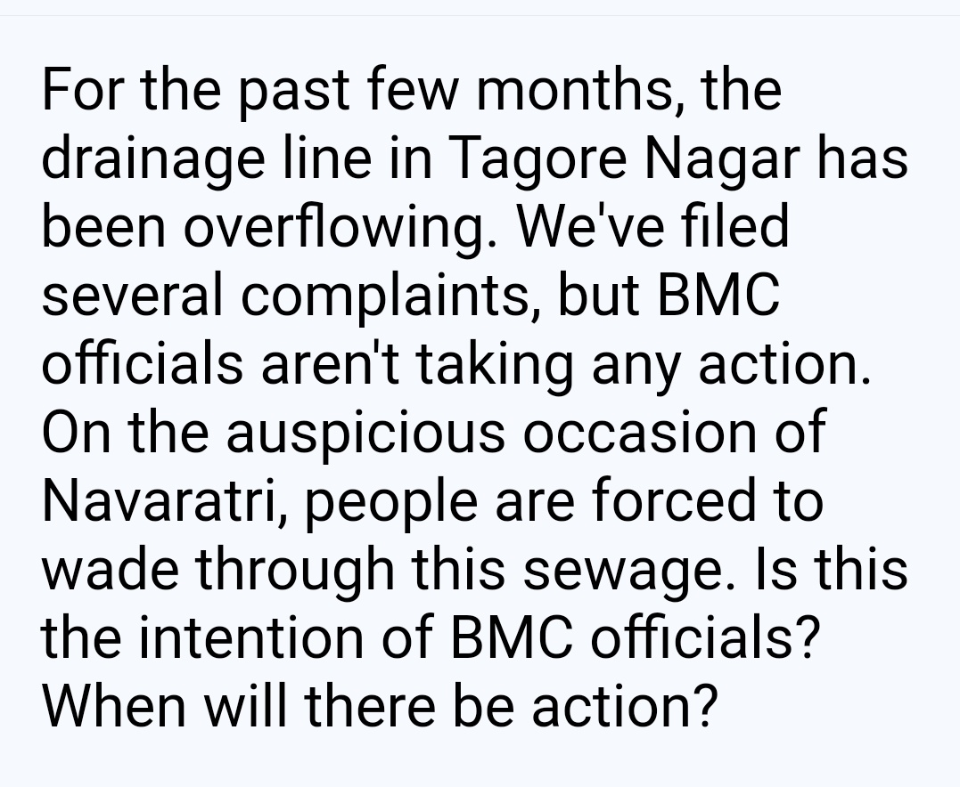 gmshetty27's tweet photo. @CMOMaharashtra @Dev_Fadnavis @manoj_kotak @MCGM_BMC
@BJP4MCGM @mybmcWardS
#BMCNeglect #TagoreNagarDrainage https://t.co/LExe3bMsXr