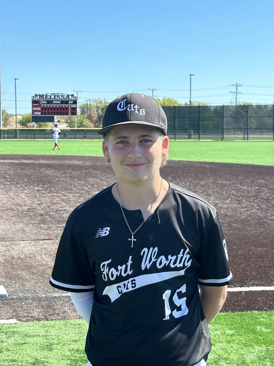 FiveToolTexas's tweet photo. F: @FWCats_Kirby Black 13, NTX Tribe Hudgins 0
PoG: Josh Cabor 4.2 IP. 9K, 3H, 0R / 3-3, 2R
Hitter: Jack Ogle 2-4, 2B, 5 RBI 
Co-Hitter: @Joshuahisey26 2-4, 2B, 2 RBI
Notable: Julian Guerrero 3-3, RBI https://t.co/iMpnBhHKik