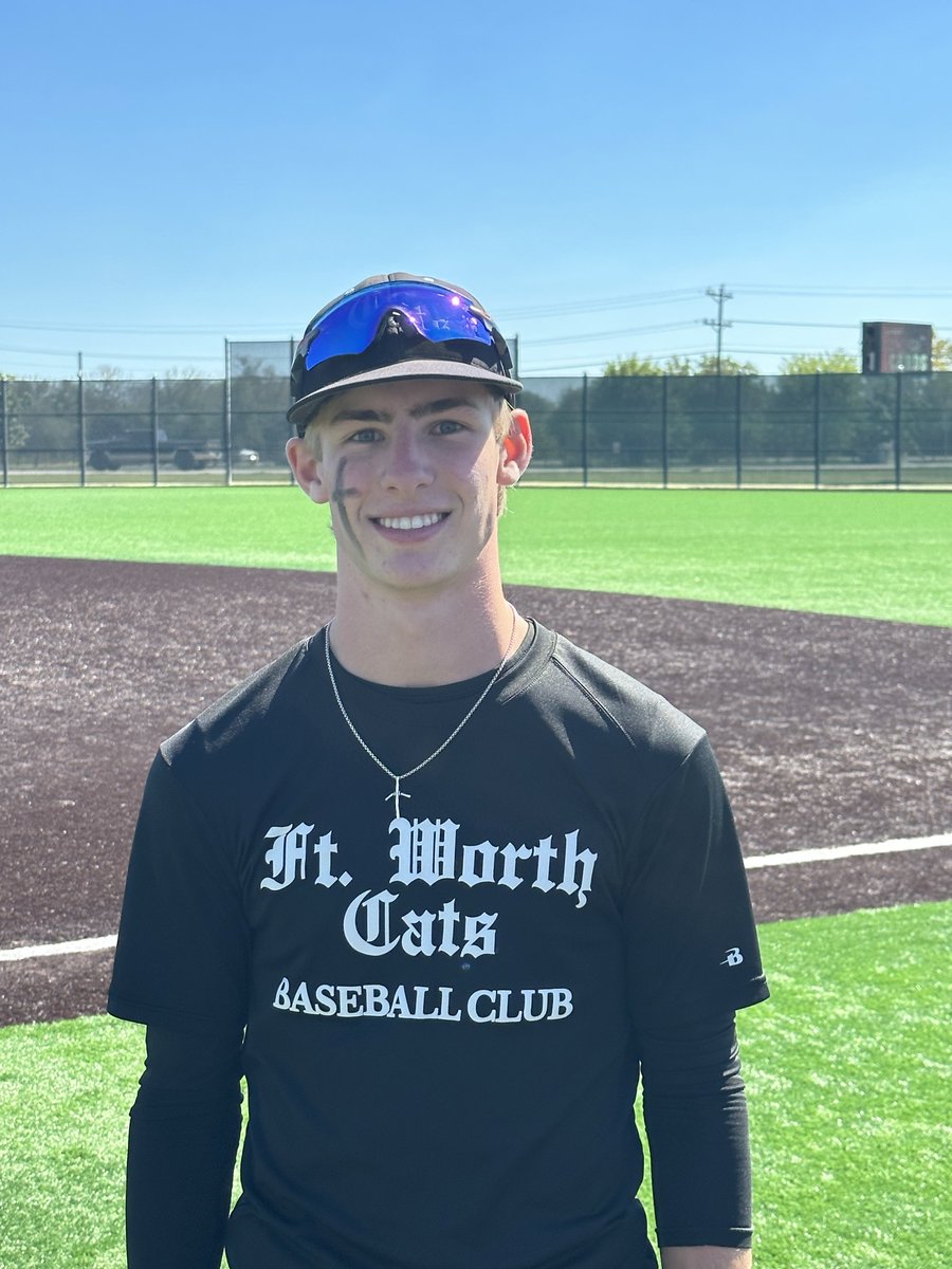 F: <a href="/FWCats_Kirby/">Ft. Worth Cats Baseball Club</a> Black 13, NTX Tribe Hudgins 0
PoG: Josh Cabor 4.2 IP. 9K, 3H, 0R / 3-3, 2R
Hitter: Jack Ogle 2-4, 2B, 5 RBI 
Co-Hitter: <a href="/Joshuahisey26/">Joshua Hisey</a> 2-4, 2B, 2 RBI
Notable: Julian Guerrero 3-3, RBI