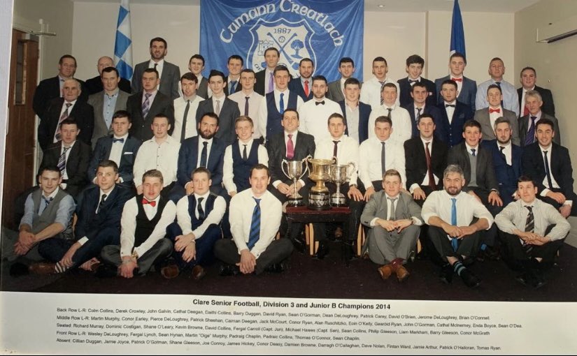 CratloeGAAClub's tweet photo. A bumper year in both codes in 2014 - here are our football County Senior Championship and League Division 3 winners as well as our Junior B Football County Champions β¦#UpForTheFinal https://t.co/oUsAclny10