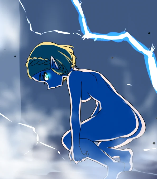 太古にタイムスリップしてしまったゼルダ様のあのシーンを描きました 