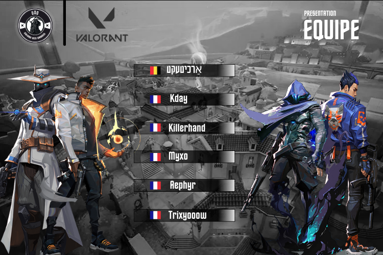 🔥Annonce Spéciale - Notre Équipe Valorant au Complet ! 📷   Nous sommes ravis de vous présenter notre toute nouvelle équipe Valorant !  Voici nos 6 joueurs :

<a href="/Arkhitekt56/">Lucifer 'LuciferDMN' Diamandis</a>
<a href="/Kday_Tv/">Kday_tv</a>
<a href="/0_zepher/">Aephyr</a>
<a href="/killerhand19/">killerhand19</a> 
<a href="/myxo_fr/">MyXo</a>
<a href="/Trixyooow/">Trix!</a>