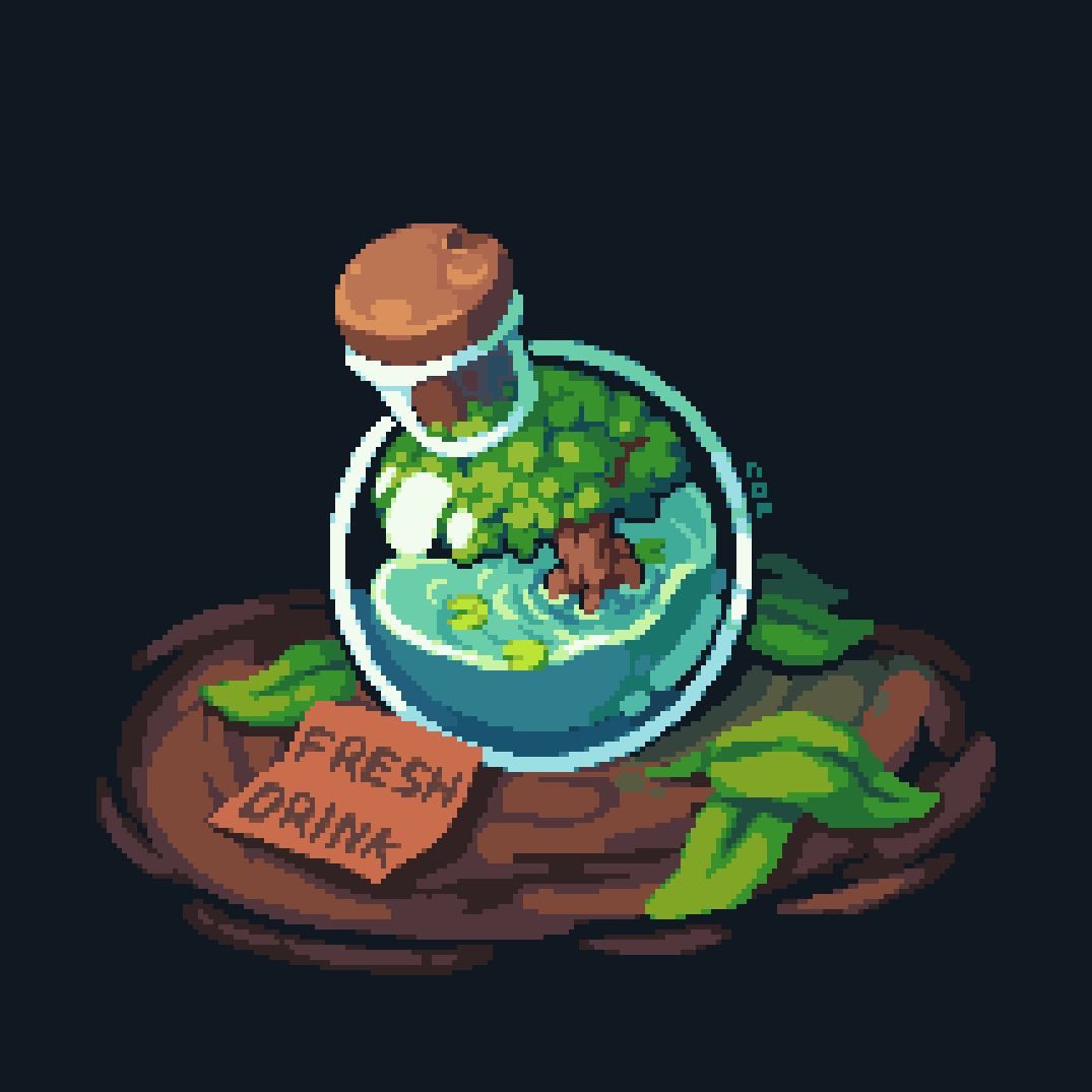 NOP_Pixels's tweet photo. Mandatory spooky month potion https://t.co/unsh2VGnNY