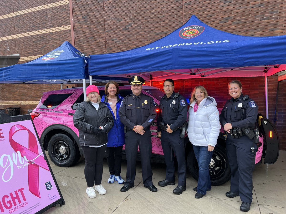 The <a href="/novipolice/">Novi Police Department</a> pink car is accelerating to a record a year. Half way through #PinkOctober and it's raised nearly 5K. Another example of our fantastic team and their commitment to #PublicTrust. #ThankYou #BreastCancerAwarenessMonth <a href="/cityofnovi/">City of Novi</a>
