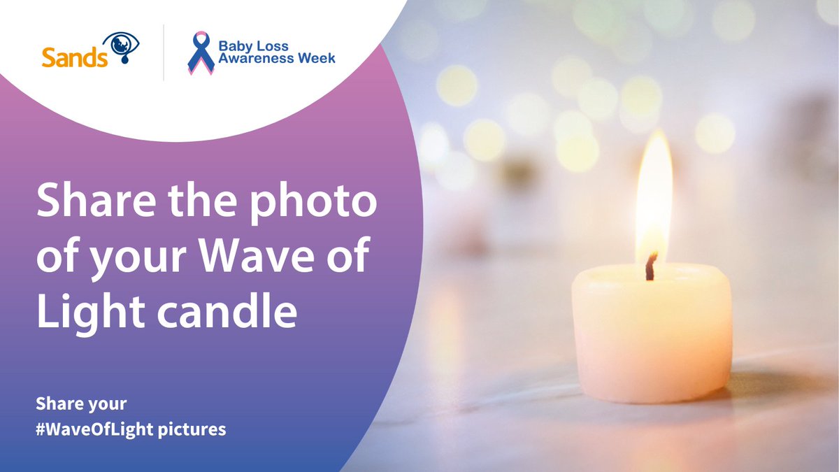 🕯️ Light up our dedication page with your #WaveOfLight candles 🕯️ 

On Sunday evening at 7pm, light a candle in memory of our much-loved babies.  

Share your candle and make a dedication on our Wave of Light page 💙🧡 

sands.dedicationpage.org/wave-of-light-… 

#BLAW #BLAW2023 #BabyLoss