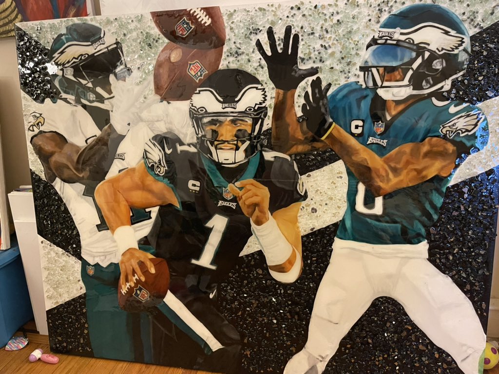TanaeGuerrant's tweet photo. @1kalwaysopen_ Check out my painting 🦅🦅🦅💚💚💚 https://t.co/ZGkaHmqkj8
