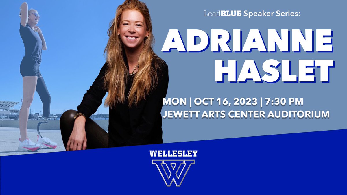 I’m looking forward to speaking at @Wellesley this Monday for @WellesleyBlue on resilience and facing adversity with Boston Strong Strength!