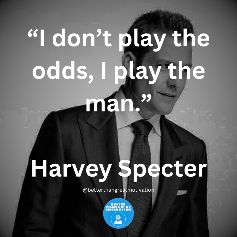 BTGmotivation's tweet photo. Focusing on the individual and their unique qualities and behaviors rather than relying solely on statistics or probabilities can be a valuable approach in various situations, such as decision-making or interpersonal relationships.

Harvey Specter

#harveyspecter #harvey #suits https://t.co/JqhFNqW7Yn