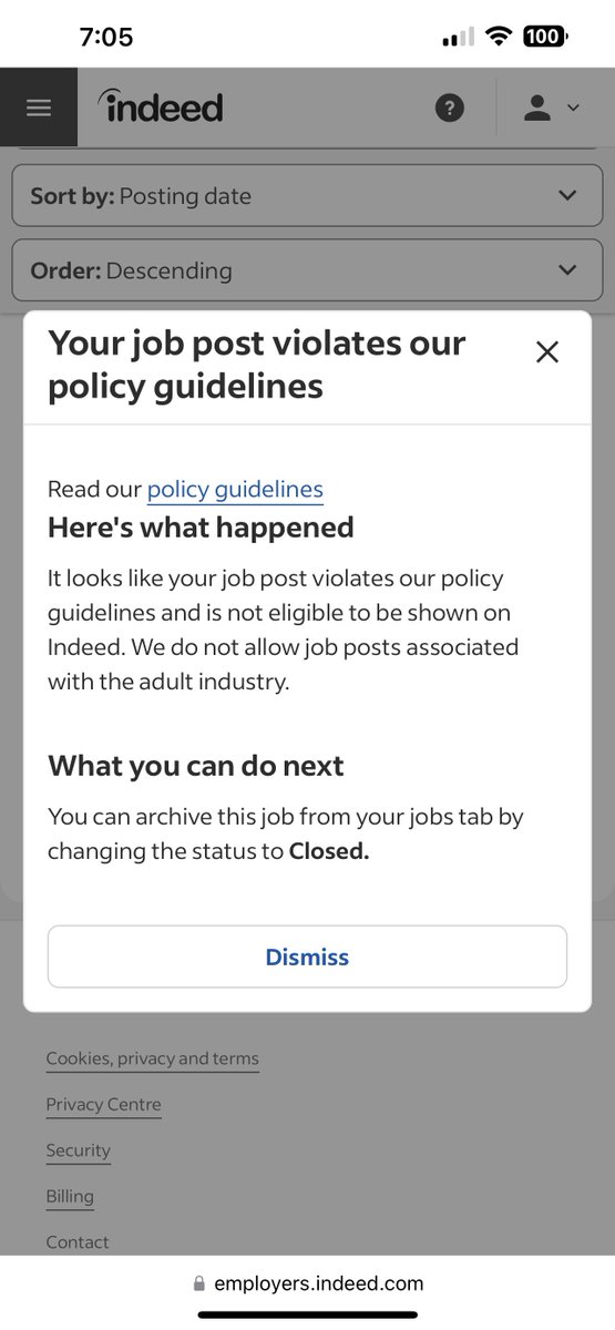 CADC1903's tweet photo. @IndeedUK can you please explain how a members club celebrating 120yrs looking for bar staff can violate your ‘adult’ terms and conditions?

I mean, sometimes we dance on the tables, but even so….

We can wait… 

@LoveCamberley @Camberley_Eye https://t.co/Vznr9WoZ6E