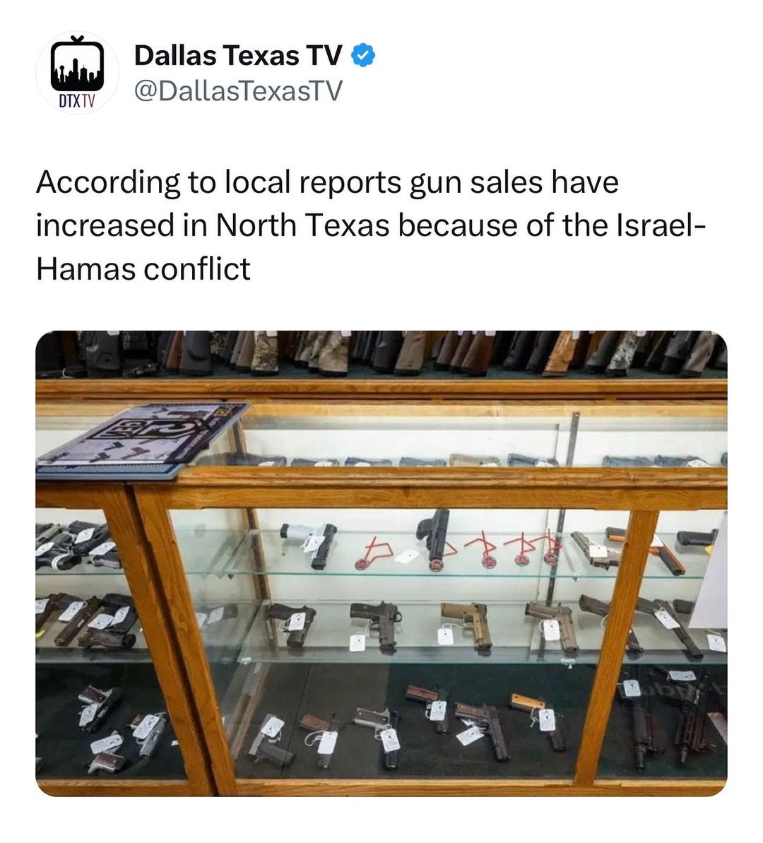 That's the problem with Texas being in such close proximity to Israel... you just never know! Like Texans actually needed a reason to buy more guns 🤣