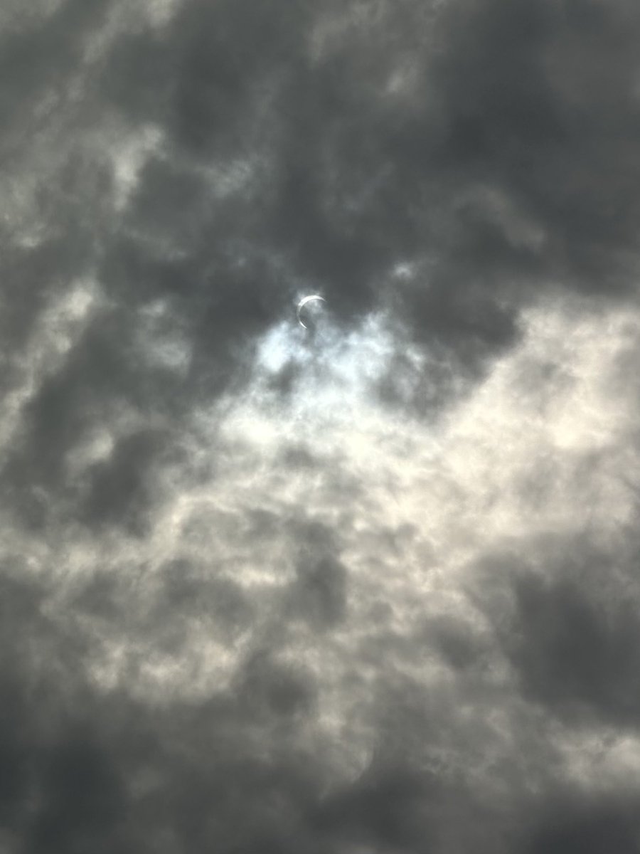 Sometimes the clouds help those that didn’t bother to buy special glasses to see the eclipse.