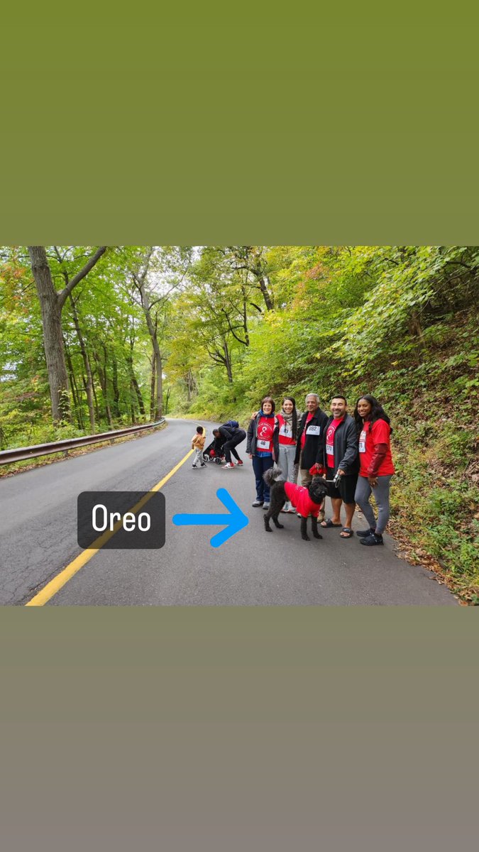 I had a great time at the sickle cell disease association of America, Connecticut walk, run, bike today. Even Oreo showed up wearing their shirt in support! @NESickleCell @cececalhounMD @SmilowCancer @YaleHematology