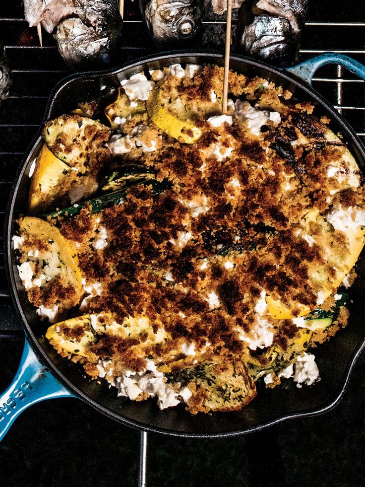 Skillet-Roasted Squash with Oregano, Mint, and Cheese Recipe | Saveur dlvr.it/SxRc8t