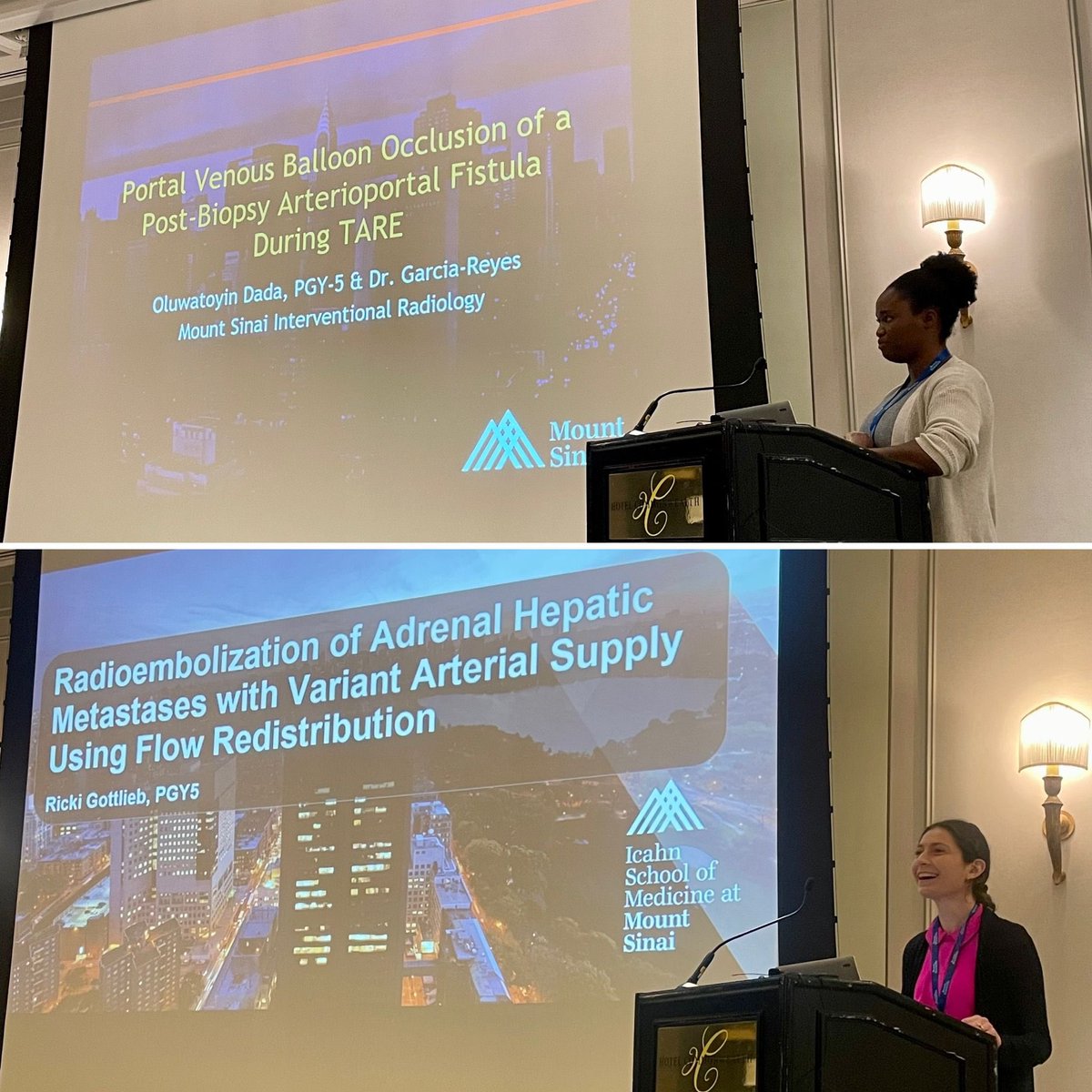 Proud of our star PGY-5s <a href="/o_o_dada/">Oluwatoyin Dada, MD</a> and <a href="/rickigottlieb/">Ricki Gottlieb</a> for presenting their complex #radioembolization cases at the <a href="/bostonsci/">Boston Scientific</a> IO/IR resident case competition!! <a href="/MountSinaiDMIR/">Mount Sinai Diag, Molecular, and Interv Radiology</a> <a href="/kiremagarciamd/">Kirema Garcia-Reyes, MD</a> <a href="/DieHCCDie/">Ed Kim</a> <a href="/roblookstein/">Robert A Lookstein MD, MHCDL</a>