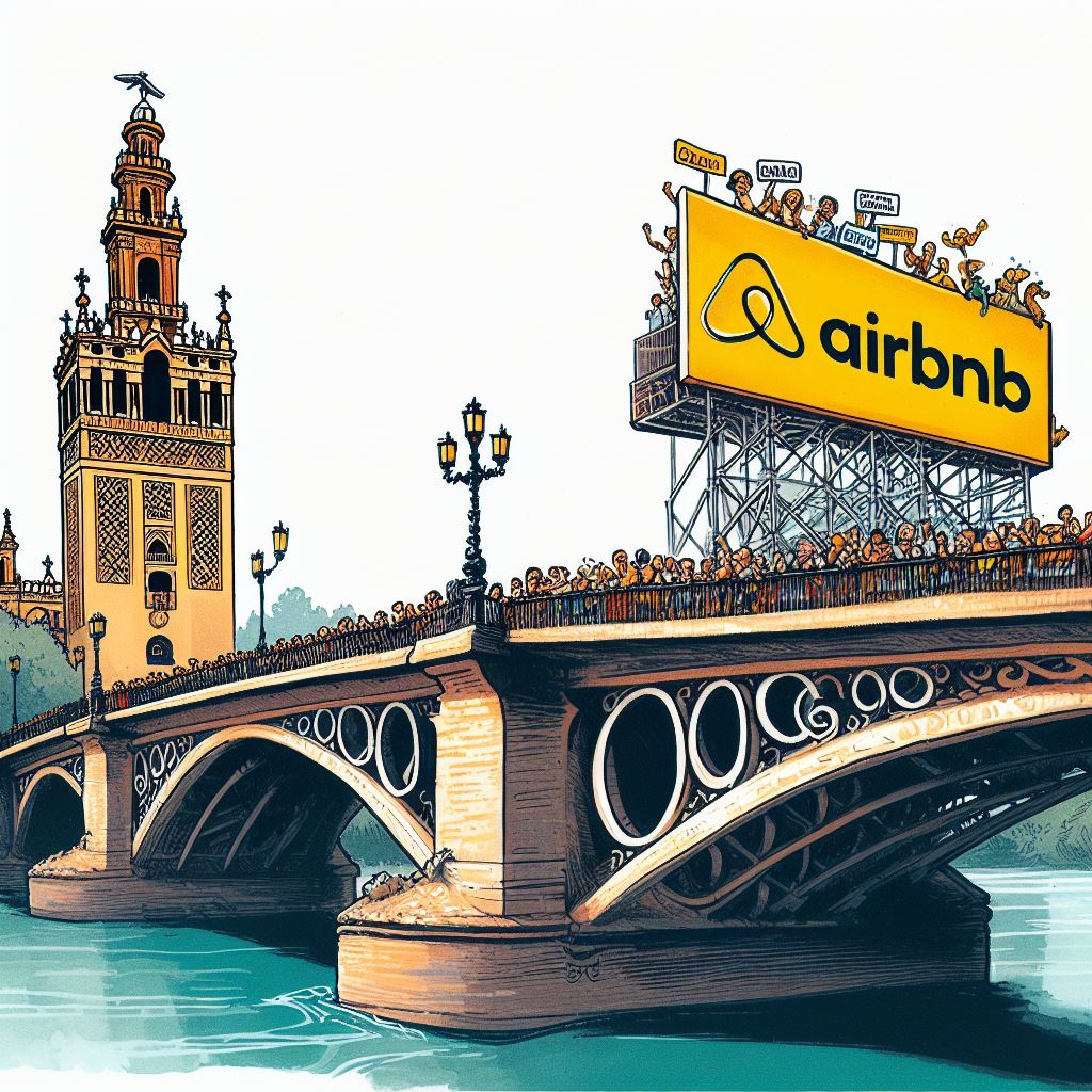 Triana bonita, ¿viste cómo el centro de Sevilla pasó de ser vecindario a catálogo de Airbnb? No dejes que te pase lo mismo, amiga 🙏. ¡Que no te conviertan en oferta de última hora! Que no te vendan por noches 💔
 #TrianaResiste #TrianaNoSeVende #TrianaNoEsUnAirbnb