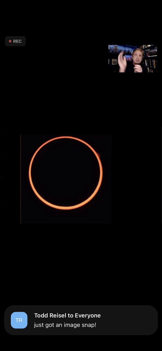Watching it live is so cool! #AnnularEclipse <a href="/Slooh/">Slooh</a>