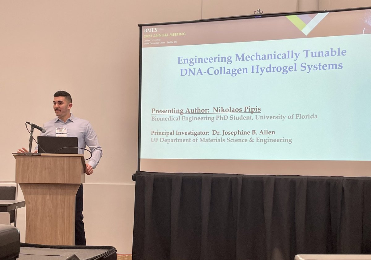 Nikolaos Pipis (@nikolaospipis) on Twitter photo Presented our DNA-collagen hydrogel research at #BMES2023. Thrilled to be back in Seattle, two years after graduating from <a href="/UWBioE/">UW Bioengineering</a>. Reconnecting with old colleagues, meeting new faces, and representing <a href="/UFBME/">UF BME</a> and the <a href="/MSEJAllen/">Josephine Allen</a> Lab – what an incredible experience! Presented our DNA-collagen hydrogel research at #BMES2023. Thrilled to be back in Seattle, two years after graduating from <a href="/UWBioE/">UW Bioengineering</a>. Reconnecting with old colleagues, meeting new faces, and representing <a href="/UFBME/">UF BME</a> and the <a href="/MSEJAllen/">Josephine Allen</a> Lab – what an incredible experience!