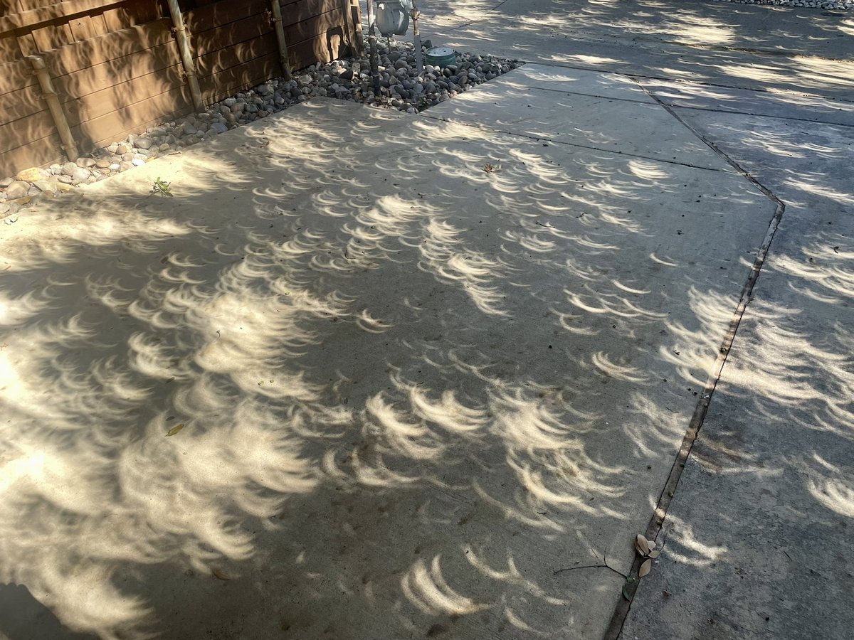 wfaaweather's tweet photo. So cool to see the shadows from the eclipse! https://t.co/YgaekVbfiy