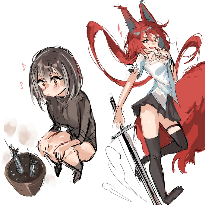 フォロワーさんのアークナイシの推しが描きたい 多分頂いた分は描けたはずです!!ありがとうございました!!