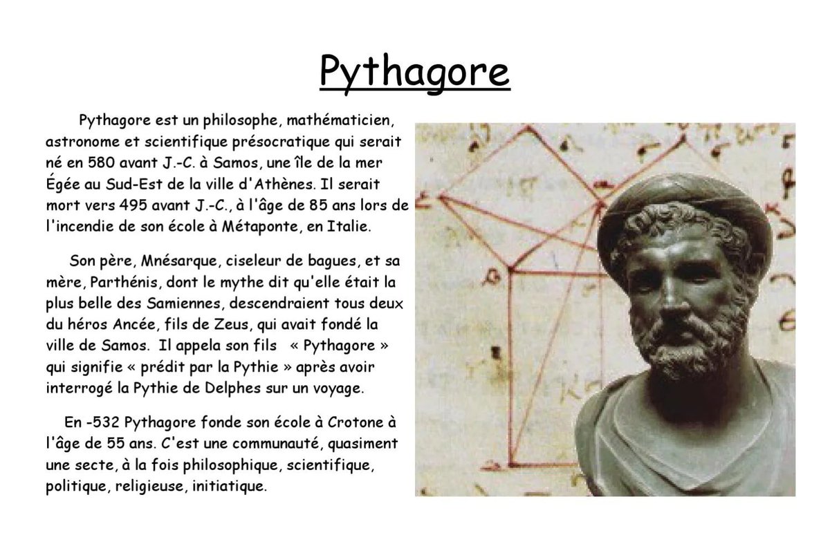 ZouheirMorsel's tweet image. #Pythagore, philosophe présocratique et mathématicien grec emblématique, nous a offert 
c2=a2+b2,théorème fondamental pour les triangles rectangles. Îdispensable en ingénierie, cette équation traverse les siècles et demeure au cœur de nos avancées technologiques. 📐
