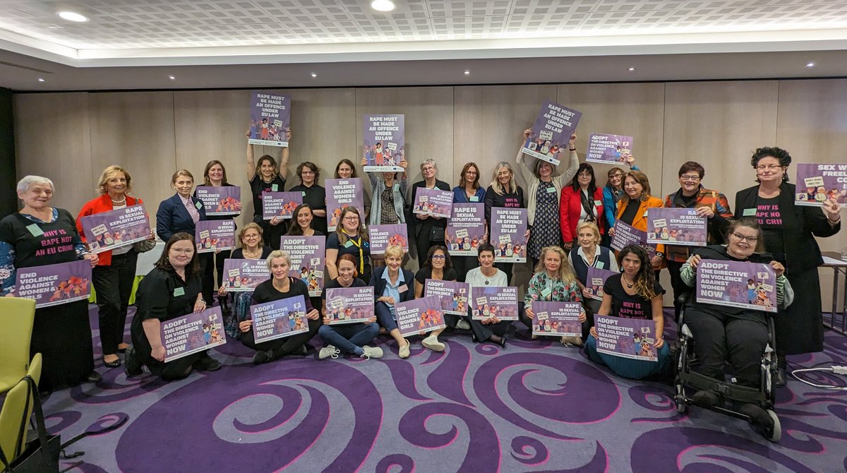 European Women's Lobby (@europeanwomen) on Twitter photo ✨ Our Board members from all corners of Europe are in Brussels this weekend!
🇪🇺 Together, they have a very important message for the Member States and the <a href="/EUCouncil/">EU Council</a>:
📢Make rape an offence in the EU Directive to combat violence against women!
#ActAgainstRape ✨ Our Board members from all corners of Europe are in Brussels this weekend!
🇪🇺 Together, they have a very important message for the Member States and the <a href="/EUCouncil/">EU Council</a>:
📢Make rape an offence in the EU Directive to combat violence against women!
#ActAgainstRape