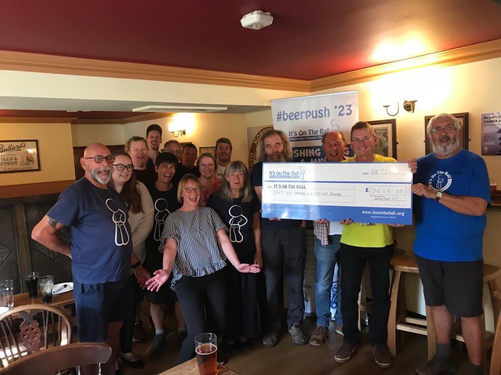 A week ago today, Mr @moongazerale completed his astonishing #beerpush challenge. He not only raised a phenomenal amount of money, he also raised awareness of #testicularcancer, What an incredible man! Thank you! #haveyoucheckedyours 
#checkforfred