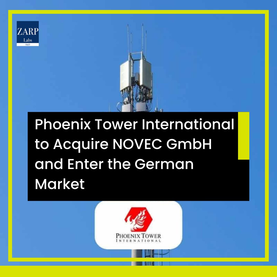 Phoenix Tower International has announced the acquisition of NOVEC GmbH, the German subsidiary of NOVEC. This acquisition marks a significant milestone for PTI as it enters the German telecommunications market.

#telecom #news #zarplabs #technews #telecomunicacoes #telecom #IoT