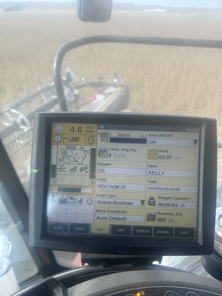 obsguy's tweet image. October hail storms are not good for soybeans!