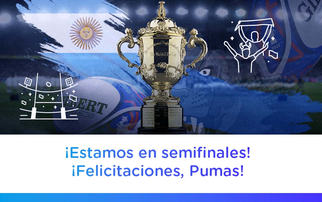 TotalEnergiesAR's tweet photo. ¡Estamos en semifinales! 🥳

29-17 de @lospumas frente a #Gales para seguir aumentando la ilusión argentina en @France2023  🏉

El viernes vamos por la hazaña

#SomosLosPumas y vamos #PorLaGloria

#RWC2023 | #WALvsARG | #ARGvsWAL https://t.co/nGQKTNTjZL