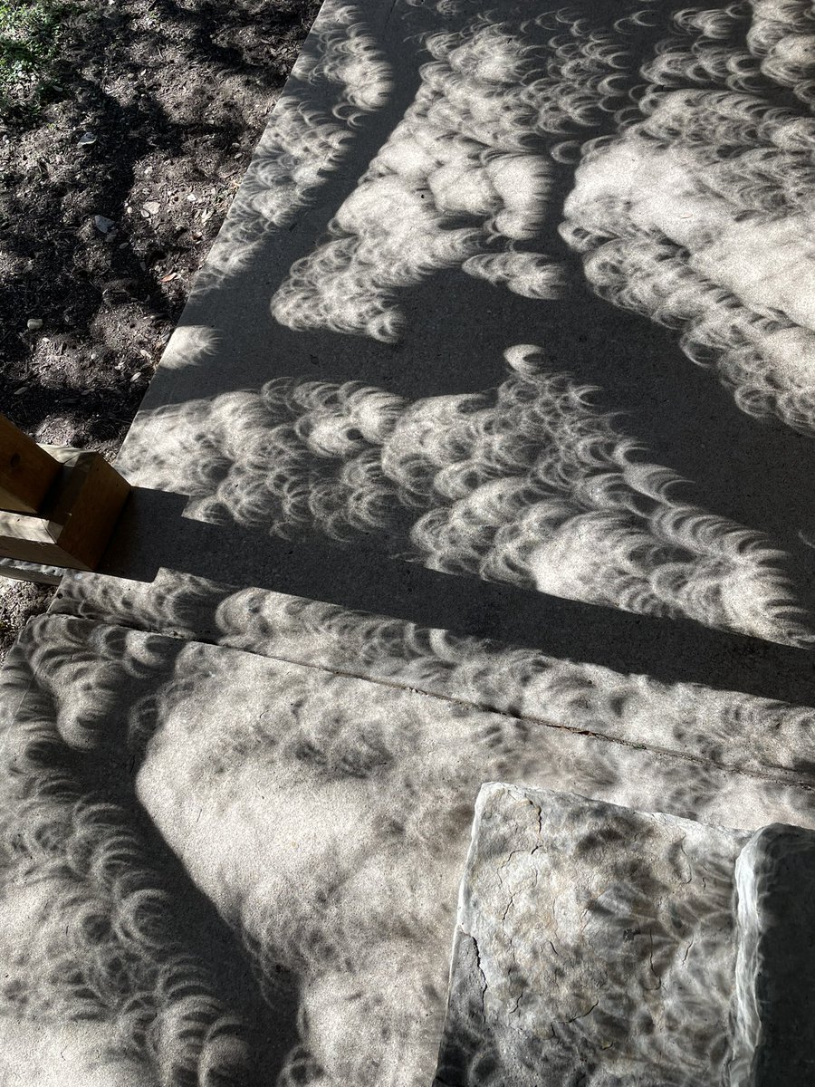 BigSproul's tweet photo. Obligatory solar eclipse shade picture! #EclipseAnularSolar #eclipseszn https://t.co/N80awtczla