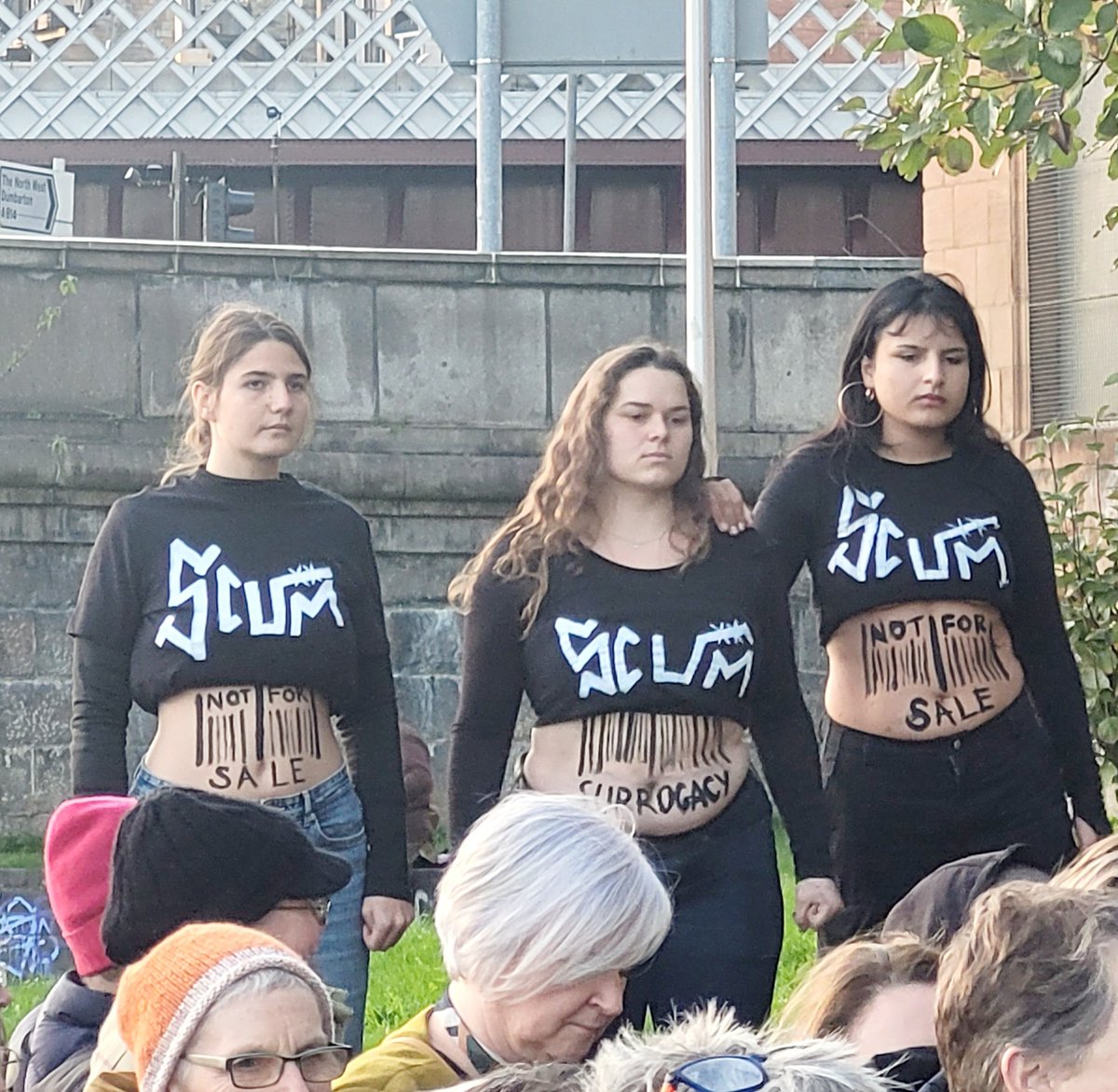 amazing young women in Glasgow protesting #stopsurrogacynow #FiLiA2023