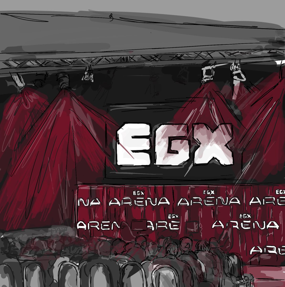 A quick little doodle of yesterdays <a href="/EGX/">EGX</a> visit! ✏️